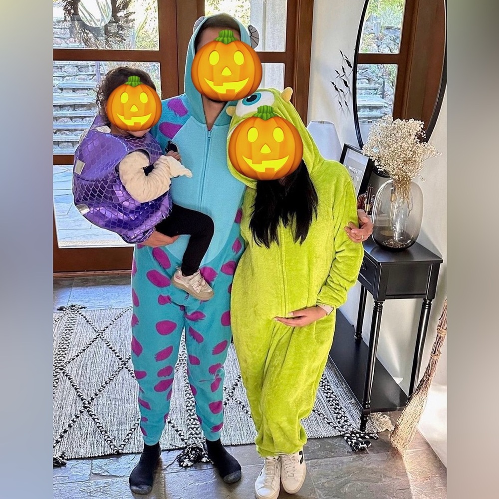 Monsters Inc family Halloween costume. Worn one Halloween